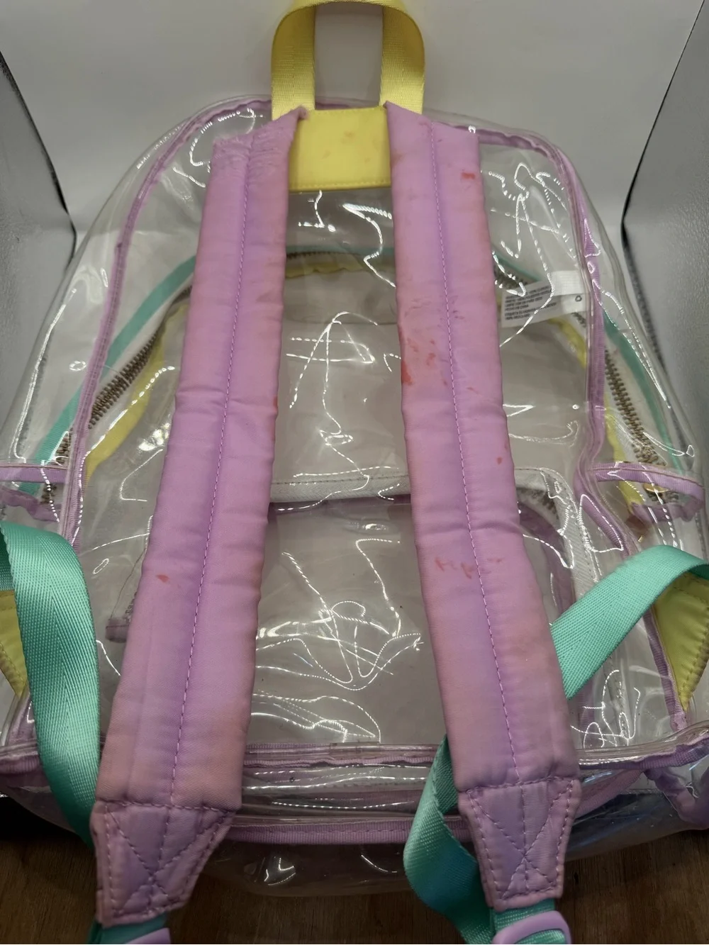 Stoney Clover Lane x Target Clear Mini Backpack Pastel Transparent PVC Bag